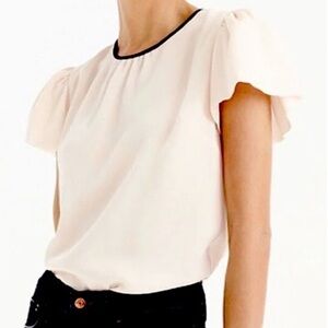 J. Crew Women's Drapey Crepe Cap Sleeve Top